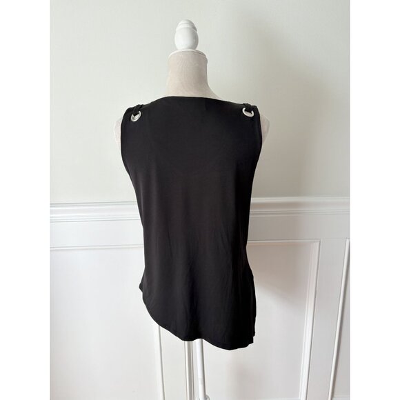 Carmen by Carmen Marc Valvo Black Rivet Detail Tank S - Picture 4 of 5
